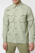 Купить Рубашка классическая мужская бежевого цвета 12003B, фото 9