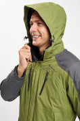 Купить Куртка демисезонная 3 в 1 зеленого цвета 12005Z, фото 11