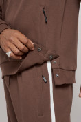 Купить Спортивный костюм мужской трикотажный демисезонный коричневого цвета 12006K, фото 10