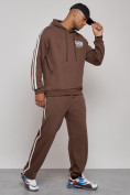 Купить Спортивный костюм мужской трикотажный демисезонный коричневого цвета 12006K, фото 3