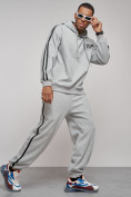 Купить Спортивный костюм мужской трикотажный демисезонный серого цвета 12006Sr, фото 18