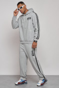 Купить Спортивный костюм мужской трикотажный демисезонный серого цвета 12006Sr, фото 2