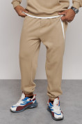 Купить Спортивный костюм мужской трикотажный демисезонный бежевого цвета 12008B, фото 15