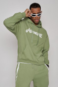 Купить Спортивный костюм мужской трикотажный демисезонный зеленого цвета 12008Z, фото 20