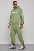Купить Спортивный костюм мужской трикотажный демисезонный зеленого цвета 12008Z, фото 5