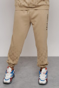 Купить Спортивный костюм мужской трикотажный демисезонный бежевого цвета 12010B, фото 8
