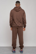 Купить Спортивный костюм мужской трикотажный демисезонный коричневого цвета 12010K, фото 4