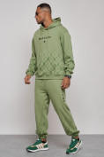 Купить Спортивный костюм мужской трикотажный демисезонный зеленого цвета 12010Z, фото 2