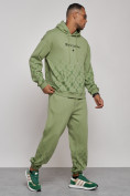 Купить Спортивный костюм мужской трикотажный демисезонный зеленого цвета 12010Z, фото 3