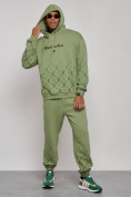 Купить Спортивный костюм мужской трикотажный демисезонный зеленого цвета 12010Z, фото 5