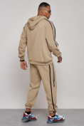 Купить Спортивный костюм мужской трикотажный демисезонный бежевого цвета 12011B, фото 4