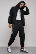 Купить Спортивный костюм мужской трикотажный демисезонный черного цвета 12011Ch, фото 20