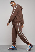 Купить Спортивный костюм мужской трикотажный демисезонный коричневого цвета 12011K, фото 22