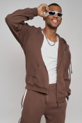 Купить Спортивный костюм мужской трикотажный демисезонный коричневого цвета 12011K, фото 24