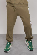 Купить Спортивный костюм мужской трикотажный демисезонный цвета хаки 12011Kh, фото 9