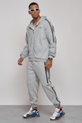 Купить Спортивный костюм мужской трикотажный демисезонный серого цвета 12011Sr, фото 2