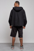 Купить Джинсовая куртка мужская с капюшоном черного цвета 126040Ch, фото 4