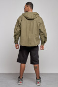 Купить Джинсовая куртка мужская с капюшоном цвета хаки 126040Kh, фото 4