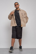 Купить Джинсовая куртка мужская бежевого цвета 12770B, фото 12