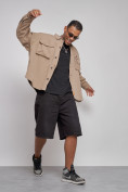 Купить Джинсовая куртка мужская бежевого цвета 12770B, фото 13
