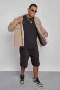 Купить Джинсовая куртка мужская бежевого цвета 12770B, фото 8