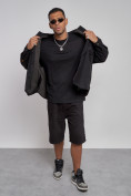 Купить Джинсовая куртка мужская черного цвета 12770Ch, фото 8