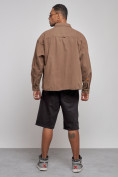 Купить Джинсовая куртка мужская коричневого цвета 12770K, фото 4