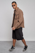 Купить Джинсовая куртка мужская коричневого цвета 12770K, фото 8