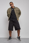 Купить Джинсовая куртка мужская цвета хаки 12770Kh, фото 10