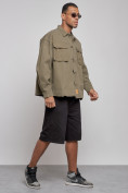 Купить Джинсовая куртка мужская цвета хаки 12770Kh, фото 3