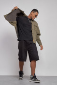 Купить Джинсовая куртка мужская цвета хаки 12770Kh, фото 9
