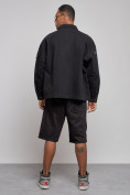 Купить Джинсовая куртка мужская черного цвета 12776Ch, фото 4