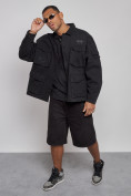 Купить Джинсовая куртка мужская черного цвета 12776Ch, фото 7
