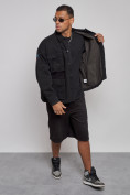 Купить Джинсовая куртка мужская черного цвета 12776Ch, фото 8