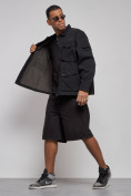 Купить Джинсовая куртка мужская черного цвета 12776Ch, фото 9