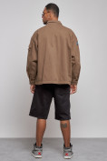 Купить Джинсовая куртка мужская коричневого цвета 12776K, фото 4