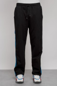 Купить Широкие спортивные штаны трикотажные мужские черного цвета 12903Ch, фото 14