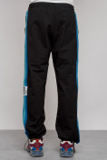Купить Широкие спортивные штаны трикотажные мужские черного цвета 12903Ch, фото 3