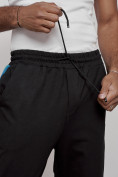 Купить Широкие спортивные штаны трикотажные мужские черного цвета 12903Ch, фото 4