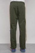 Купить Широкие спортивные штаны трикотажные мужские цвета хаки 12903Kh, фото 12