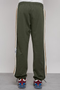 Купить Широкие спортивные штаны трикотажные мужские цвета хаки 12903Kh, фото 16