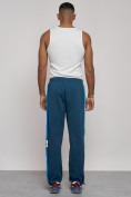 Купить Широкие спортивные штаны трикотажные мужские синего цвета 12903S, фото 5