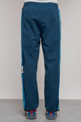 Купить Широкие спортивные штаны трикотажные мужские синего цвета 12903S, фото 9