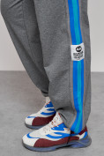 Купить Широкие спортивные штаны трикотажные мужские серого цвета 12903Sr, фото 16