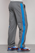Купить Широкие спортивные штаны трикотажные мужские серого цвета 12903Sr, фото 9