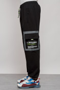 Купить Широкие спортивные брюки трикотажные мужские черного цвета 12908Ch, фото 14
