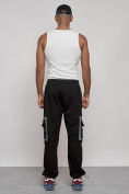 Купить Широкие спортивные брюки трикотажные мужские черного цвета 12908Ch, фото 4