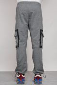 Купить Широкие спортивные брюки трикотажные мужские серого цвета 12908Sr, фото 12