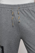 Купить Широкие спортивные брюки трикотажные мужские серого цвета 12908Sr, фото 17