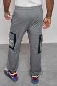 Купить Широкие спортивные брюки трикотажные мужские серого цвета 12908Sr, фото 22